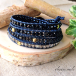 4連ラップブレス＊Starlit Sky（gold）