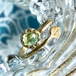 朝露のペリドット リーフring