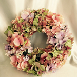 大きな紫陽花リース