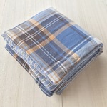 □696 Pile In Gauze ふわとろ大判ハンカチ Check&Stripe