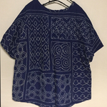 minne限定　送料無料　藍染  刺し子のTシャツ