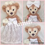 *選べる ブーケ 花冠 ティアラ ウェディングドレス レース ウェルカムベア * ダッフィー シェリーメイ*