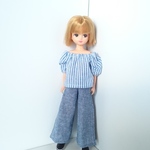 スリット入りワイドパンツ ２２㎝ドール