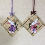 K様オーダー品(ちりめん細工・うさぎのすだれ飾り