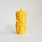 【sale】rose candle yellow beeswax