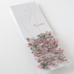ラメのロングラリエット～ピンク