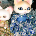 豆&オビツ11 フリフリ浴衣 青花