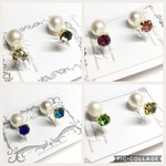 最安値♡ビジュー×パールの２Way樹脂イヤリング