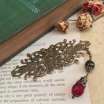 フィリグリーとガラスビーズのブックマーカー