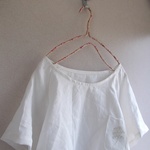 刺繍リネンラグランプルオーバー