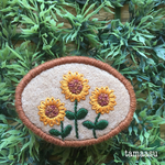ひまわりの刺繍ブローチ✴︎258