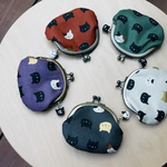 にゃんこがま口（顔）顔玉チャーム付