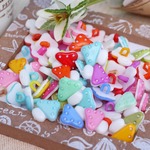☆100個　（#507）15x15ｍｍ　きのこ　キノコ　マッシュルーム　ボタン　手芸