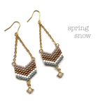 beads × earrings （beige）