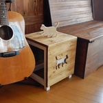 Ｗｏｏｄ　えぷろん　ベンチ＊ねこ＊