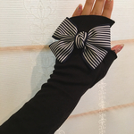  リボン付きアームカバー  60センチ UV 日焼け防止