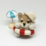 ちびころ柴犬ちゃん『バカンス中』羊毛フェルト