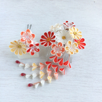 つまみ細工 華かんざし(オレンジ）