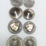 20&23ｍｍ◇8個入◇　グレー　親子ペア春夏ボタン