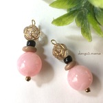 n様専用ページです！お花☆ピンクラウンドのピアス/イヤリング