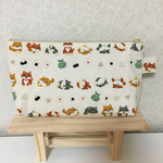 【再販】 コロコロ柴犬とおにぎりのポーチ キナリ