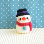 【受注制作】Xmas雪だるま　羊毛フェルト