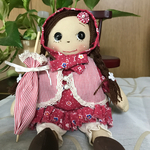 カントリードール（赤のお洋服とパラソル）