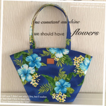 ＊夏☆ハイビスカス柄☆マルシェバッグ＊