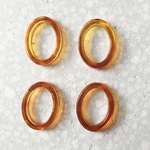 アクリル オーバルリングビーズ べっ甲 25mm 4こ