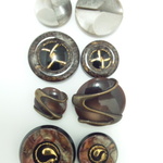 18&23ｍｍ◇8個入◇　ブラウン　親子ペア秋冬ボタン＃１
