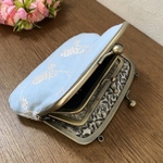親子がま口財布＊ミナペルホネン＊mela lightblue