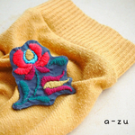 ハンガリー刺繍 ブローチ