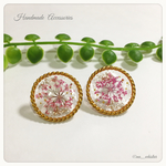再販♡大ぶり押し花ピアス
