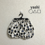 New designモノクロシャボン玉のballoon pants