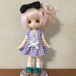オビツ11サイズ　ローウエストワンピース/紫