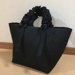 Blackデニム.グレープハンドルバッグ