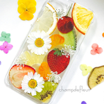 フルーツパラダイスな押し花iPhoneケース