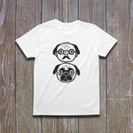 教授とパグぞう  Tシャツ  