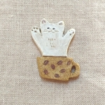 [再販]ジャーン！白猫ちゃんブローチ♪