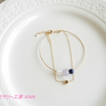 2way 天然石【ラピスラズリ☆アメジスト☆クラック水晶】バングルと 星のブレスレット セット
