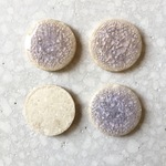 磁器ラウンドクラックカボション ラベンダー 20mm 4こ