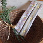 ベビーカーやチャイルドシートに！サイズがあえば色々使える　北欧風花柄×カラフルストライプ