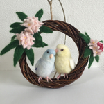※専用ページです※mokomoko0427様ご依頼   マメルリハとサザナミインコのリースです♪