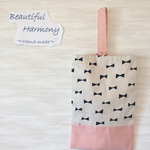 ribbon×light pink＊上履き入れ＊シューズ袋＊入学入園準備