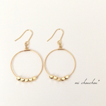 メタルビーズ♡シンプルフープピアス