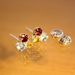 ＊きらめき三色＊天然石＊ピアス【銀】three jems silver earring