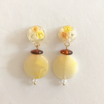 《再販1》かすみ草＊yellowピアス・イヤリング