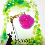 オルゴナイト肉球ストラップ（ラベンダーカラー」）