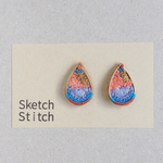 drop×gold刺繍ピアス