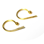  k24 solid gold　フック ピアス